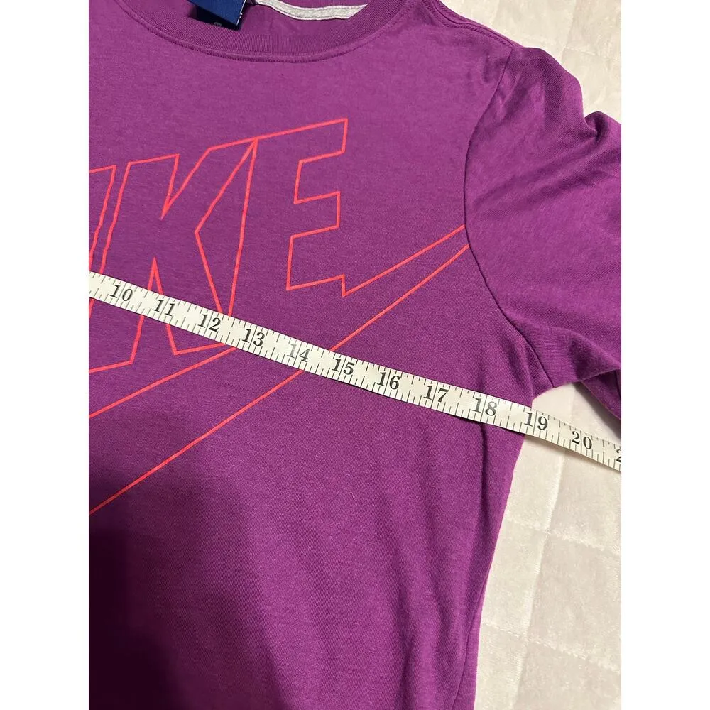 Nike Tee Women's Size Medium Purple Pink Swoosh T-Shirt Athleisure Active - Image 5
