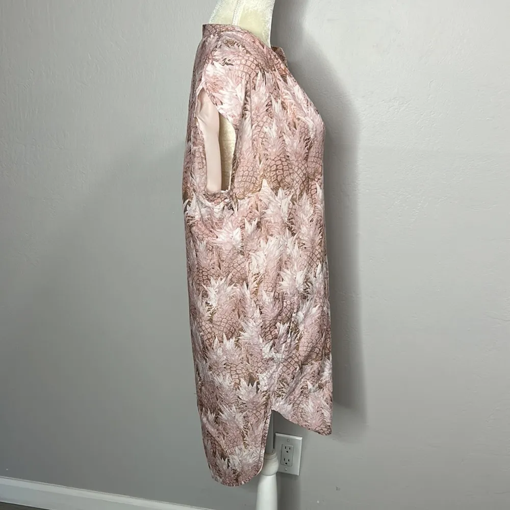 Anthropologie • the odells tropical pineapple cotton silk dress - Image 86