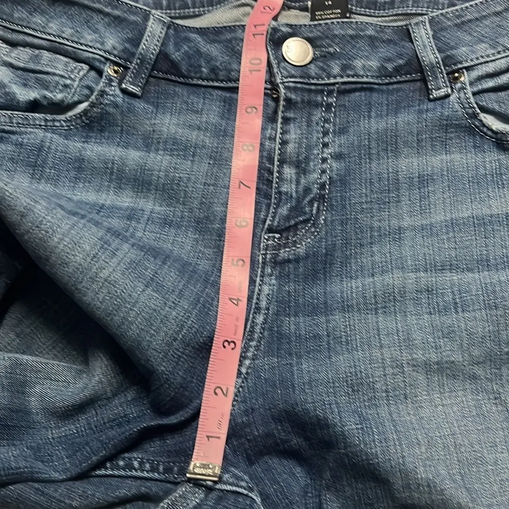 Lane Bryant jeans size 14 straight leg pants cotton blend some distress fall - Image 7