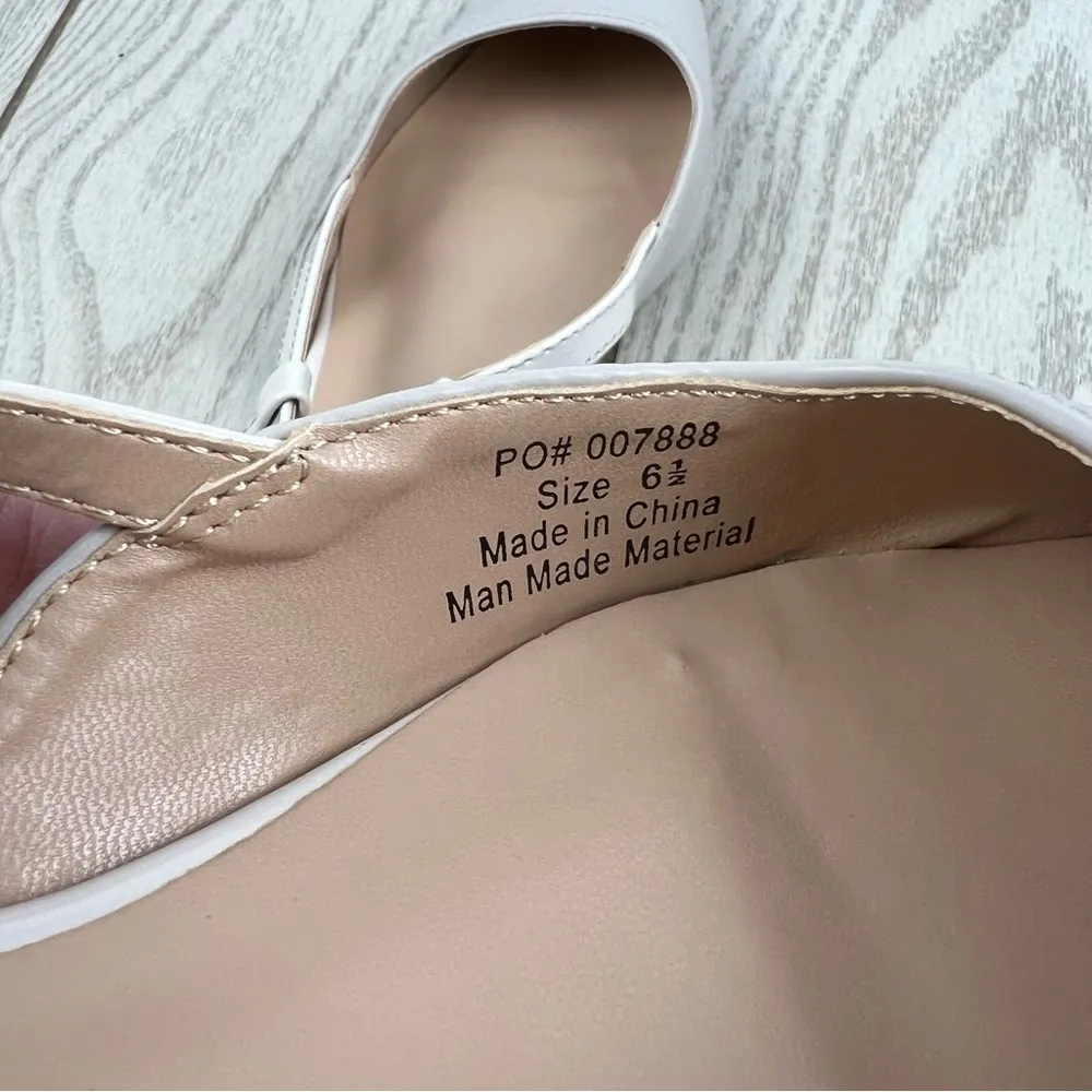 Journee Collection Paislee Women's Square Toe Slingback Flats 6.5 Beige $85 - Image 5