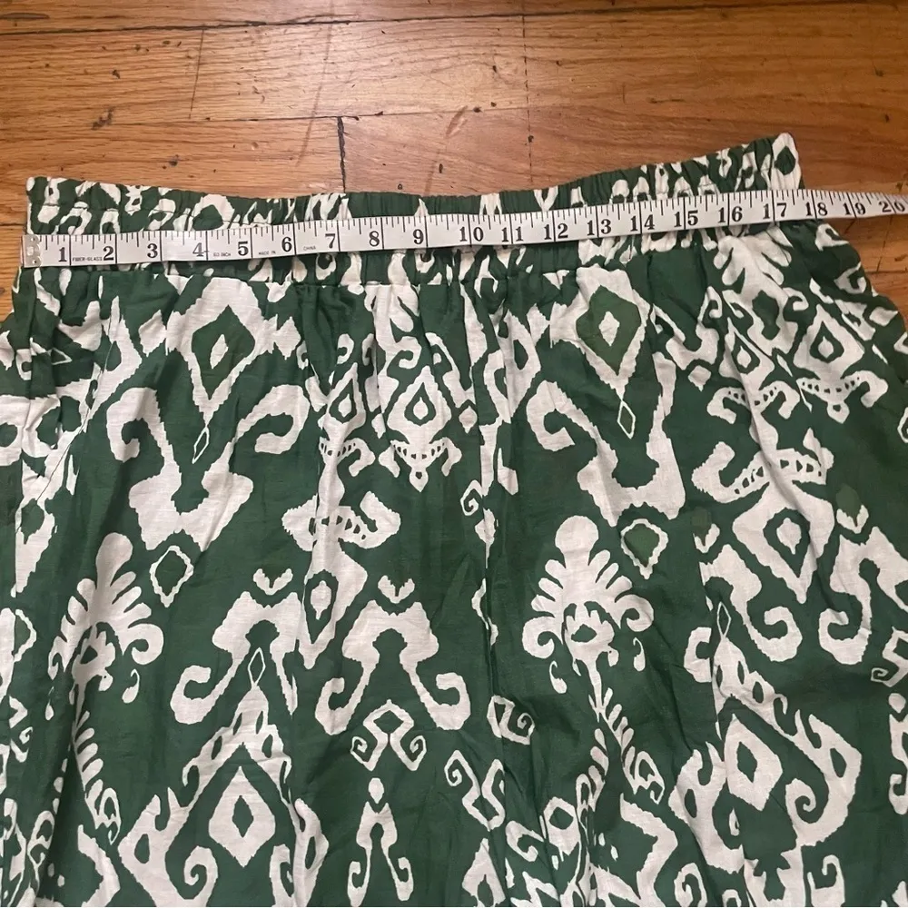 Haute Hippie Multicolor Linen Abstract Print Pull On Crops Size 2X - Image 2