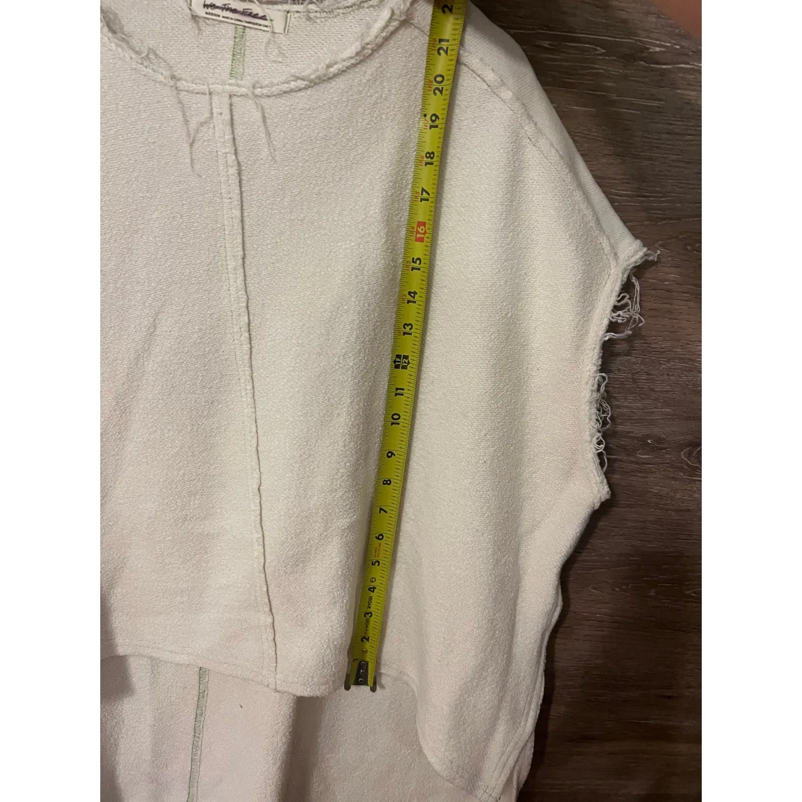 Free People  Top Size Medium cream lounge sleeveless oversized - Image 5