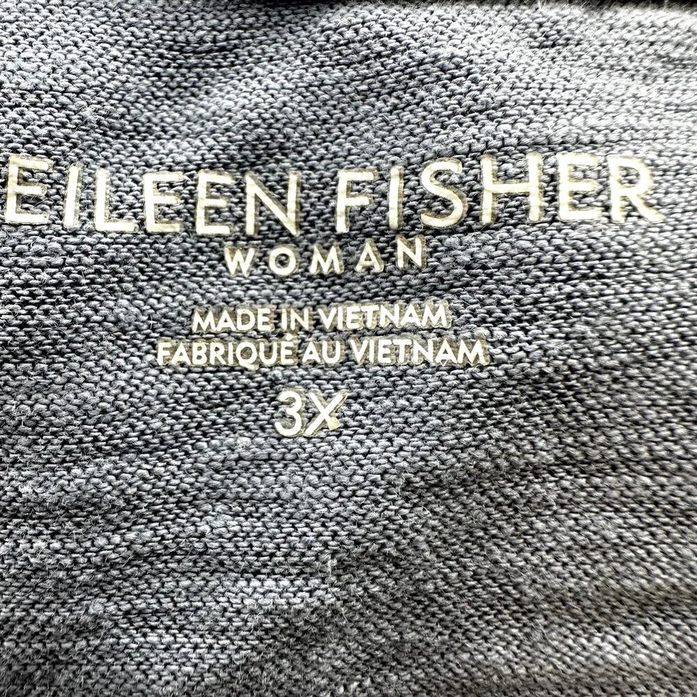 Eileen Fisher Tank Top Hemp Organic Cotton Scoop Neck Lightweight Blue 3X - Image 2