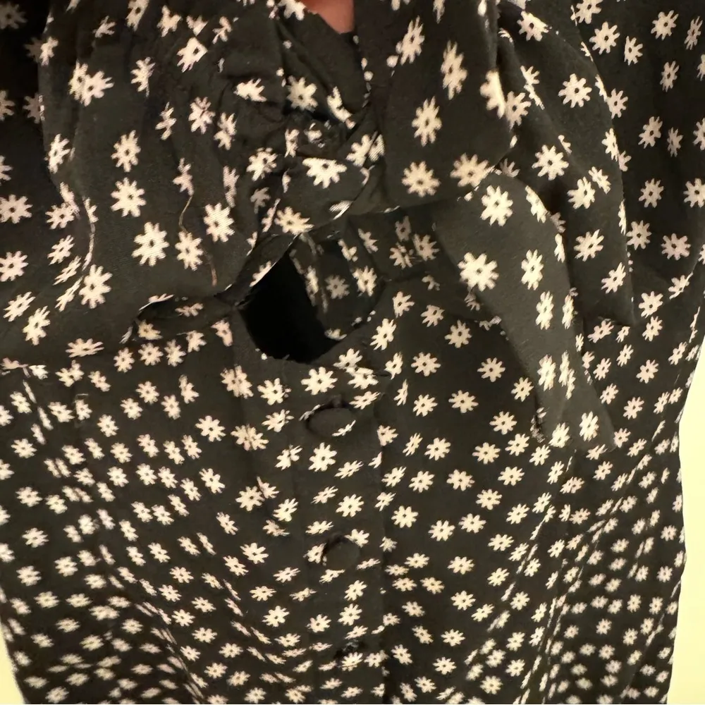 Princess Polly Black Floral Mini Dress - Image 3