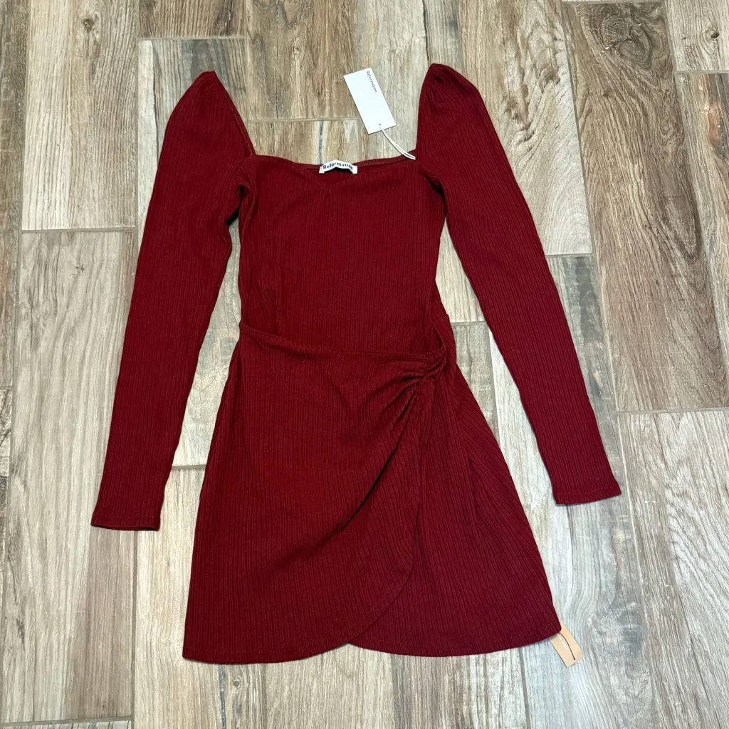 Reformation Cleona Knit Mini Dress - Image 2