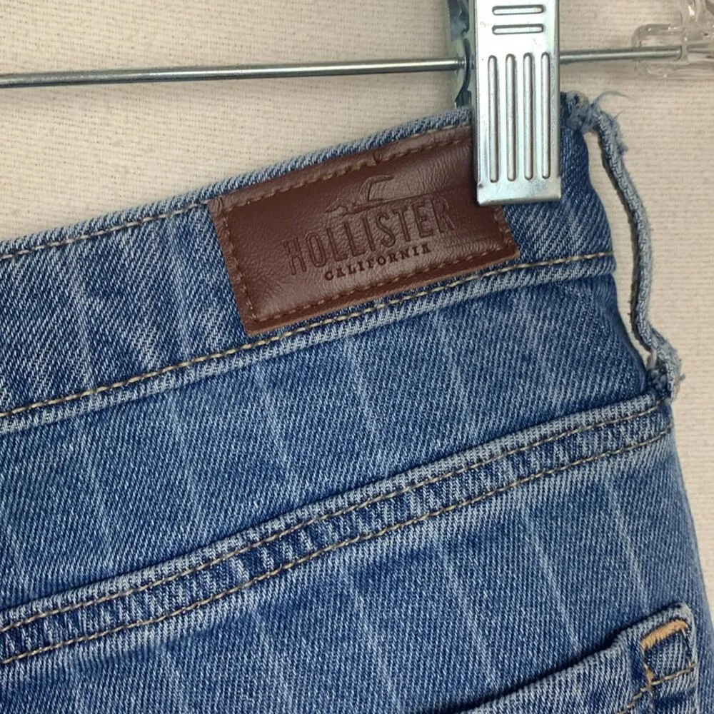 Hollister women's 30 ultra high rise mom jean pin stripe denim casual 11 juniors - Image 11