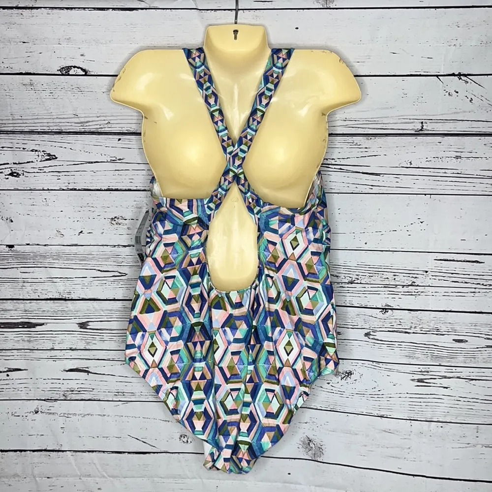 La Blanca NWT Size 20W Geometric Print One Piece Swim Bathing Suit - Image 3