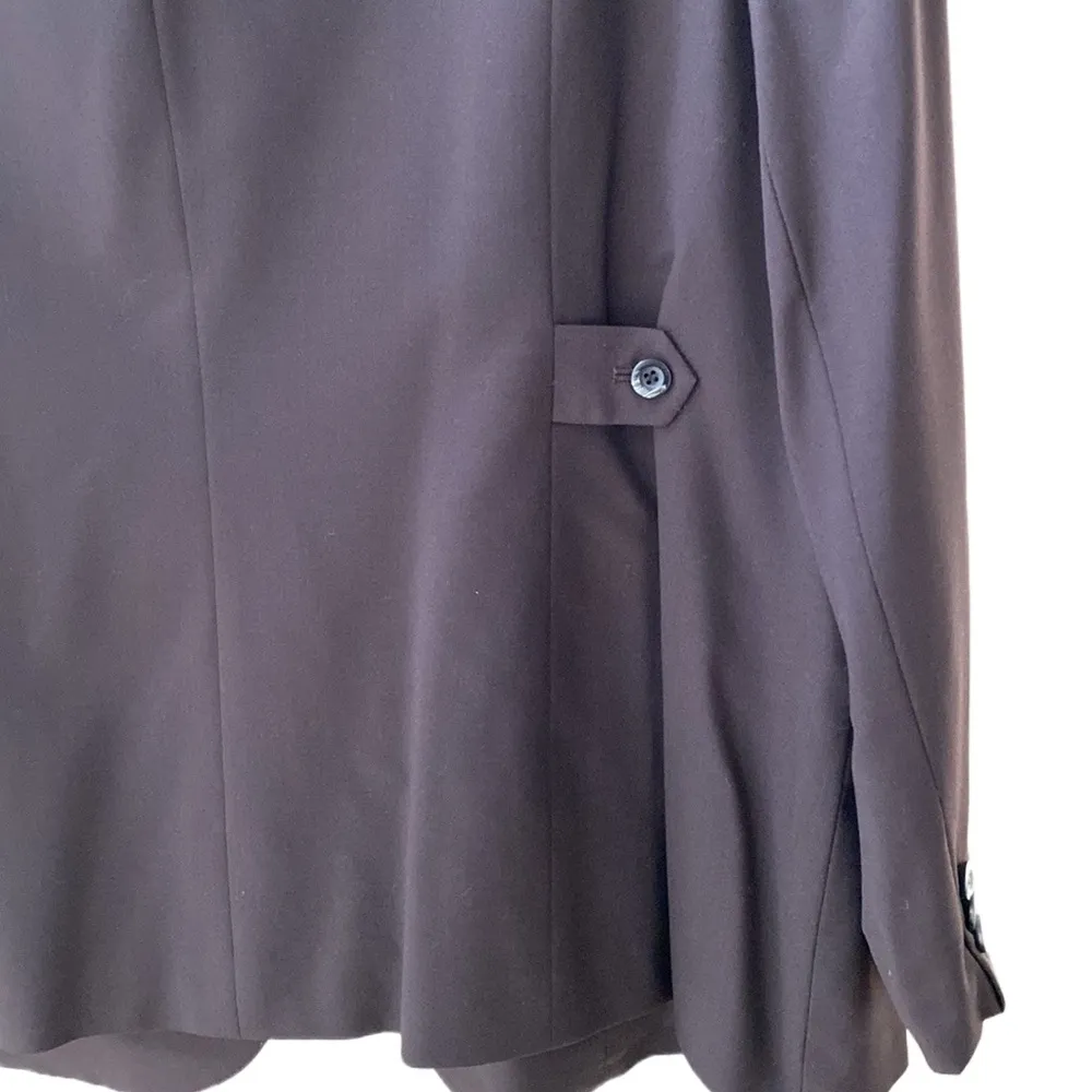 🤎 Jones New York Lightweight Stretch Wool-Blend 2-Button Lined Blazer Brown 22W - Image 8