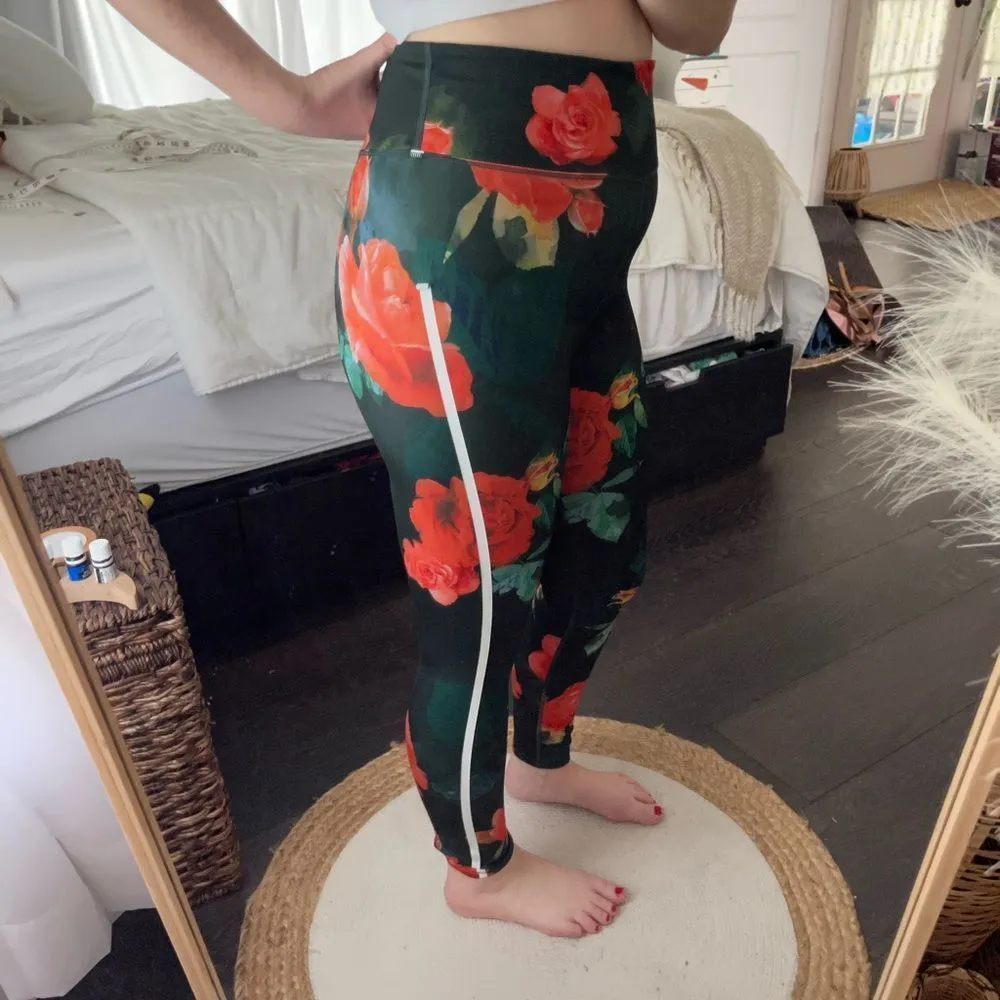 Noli Floral Patterned Striped Leggings - Image 2