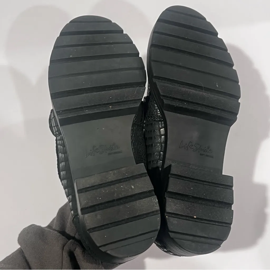 LifeStride Women’s Lolly Slip-On Loafer Black Croc Size 5M Chic Comfort Flats 🔥 - Image 6