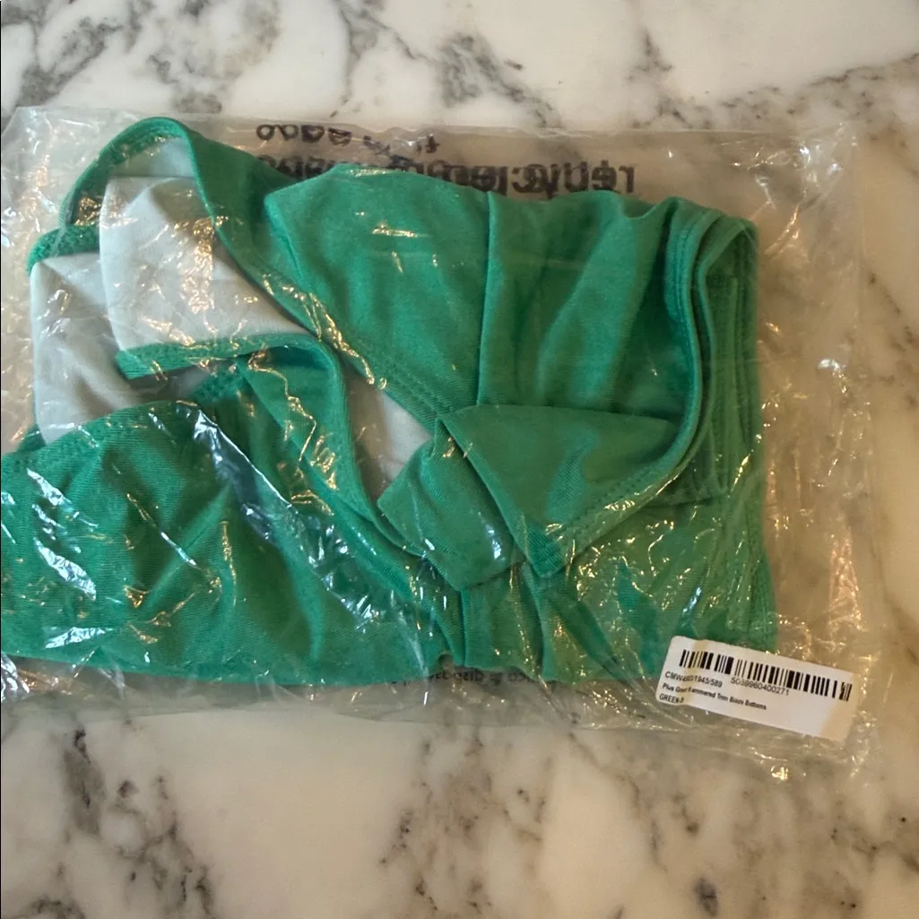 NWT PrettyLittleThing Gold Hammered Detail Bikini Bottom Swimsuit | Plus Sz 22 - Image 3