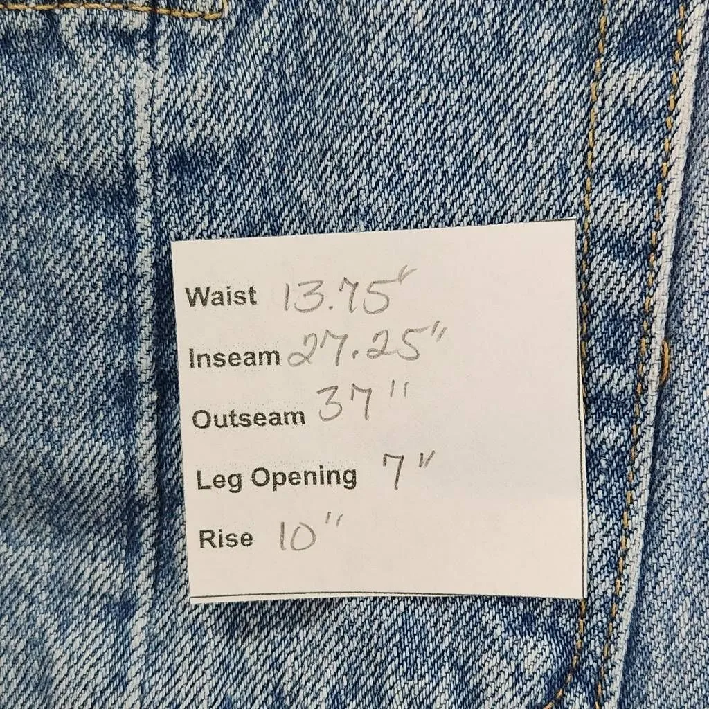 Good American Cropped Straight Leg Jeans Size 4 Good American Distressed Denim - Image 10