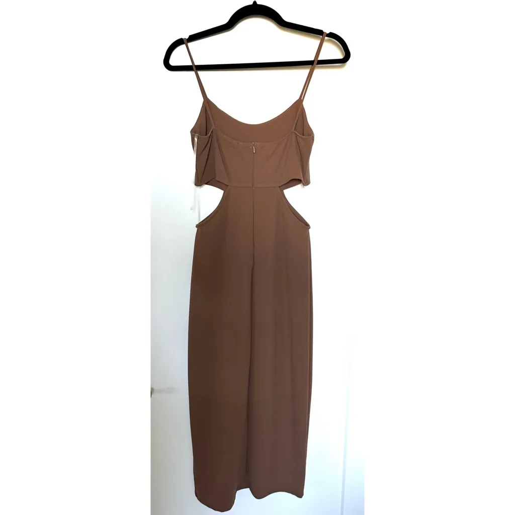 Mocha Cutout Dress Brown Size L - Image 7