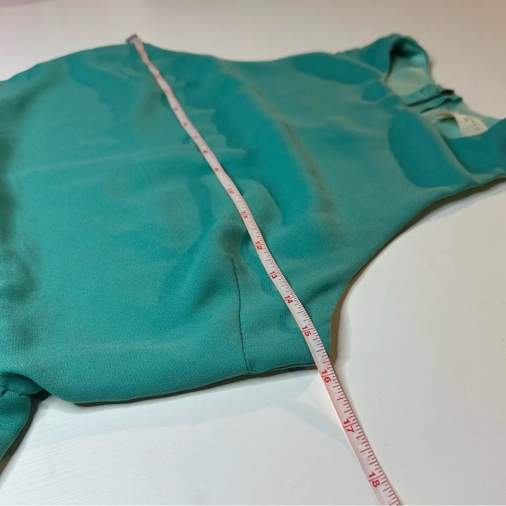 EVERLY SLEEVELESS TURQUOISE BLUE GREEN HIGH NECK MAXI DRESS ZIPPER BACK SIZE S - Image 12