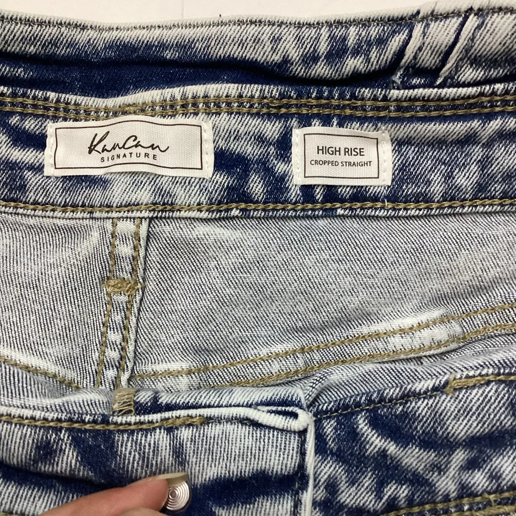 KanCan Signature High Rise Cropped Straight leg women’s jeans size 31 Blue - Image 13