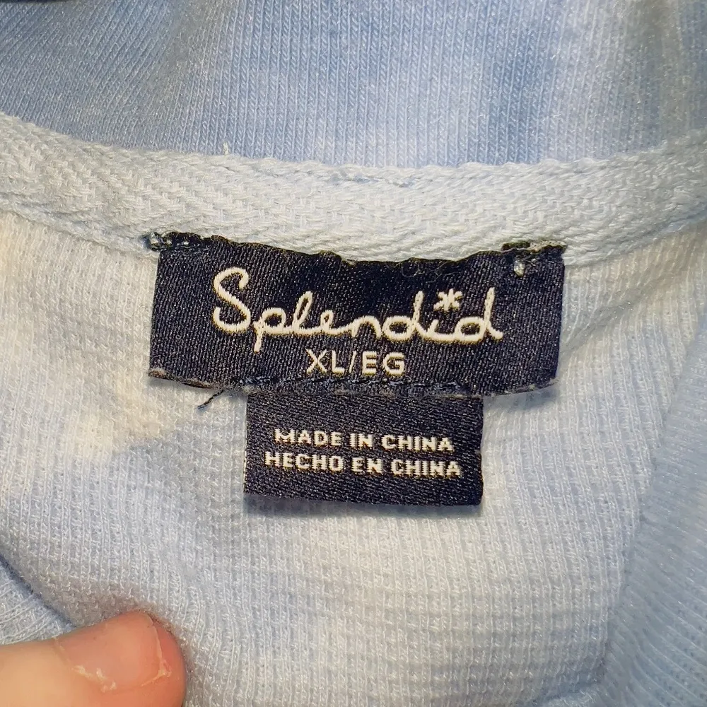 Splendid Blue Tie Dye Long Sleeve Thermal Top size XL - Image 3