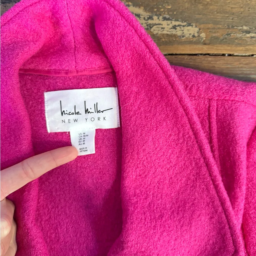 Nicole Miller Barbie Pink Wool Blend Blazer Style Coat ~ Size Medium 🧡🍄 - Image 7