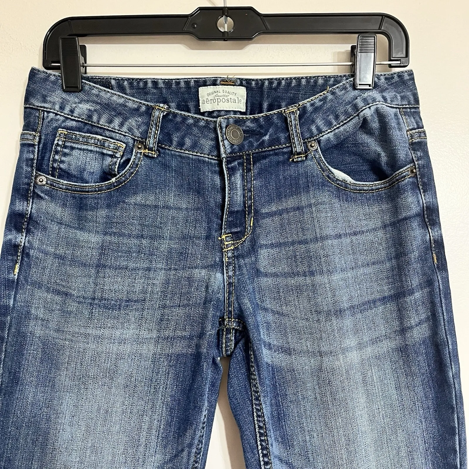 Aeropostale Ashley Ultra Skinny Jeans Women's Size 5/6 Regular Dark Wash Blue - Image 2