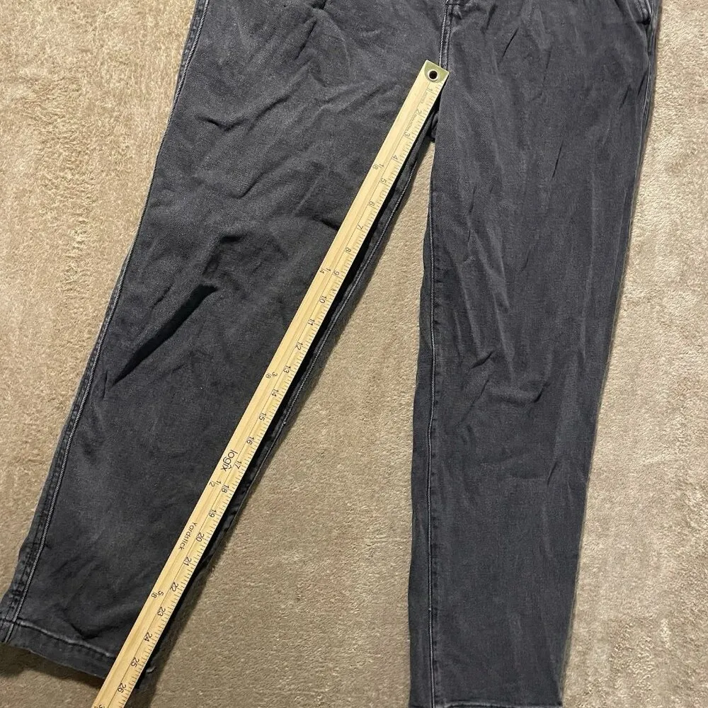 Sonoma Jeans Women's 10 Relaxed Charcoal Gray Black High Rise Straight Leg Pants - Image 6