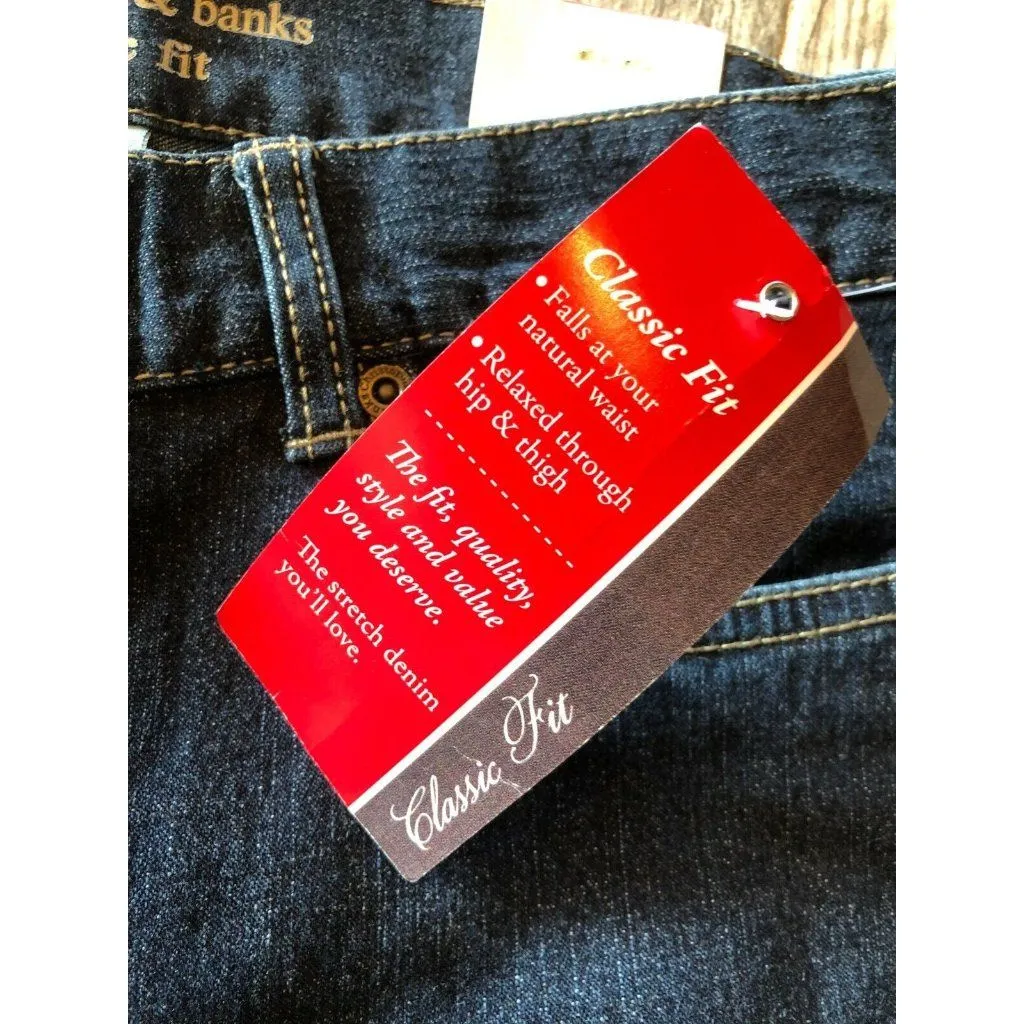 NWT Christopher & Banks Jeans Straight Leg Classic Fit 4L 4 Long Stretch Denim - Image 7