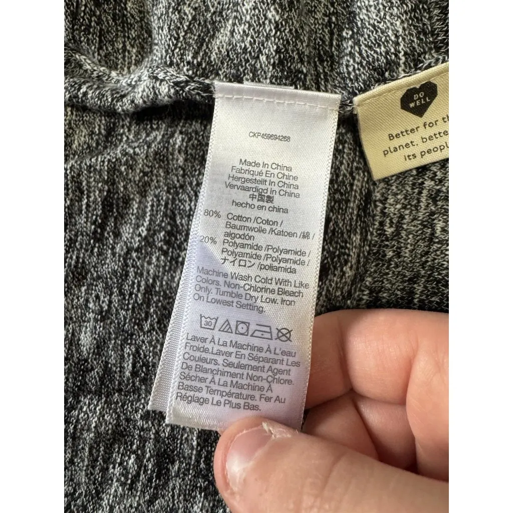 Madewell Cardigan Size Small Marled Panda Open Front Cardigan Sweater Pocket NWT - Image 11