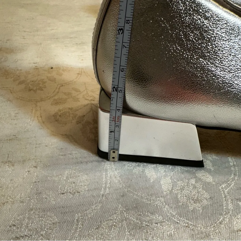 Gianni Bini Metallic Silver Block Heel Pumps – Size 8.5M - Image 7