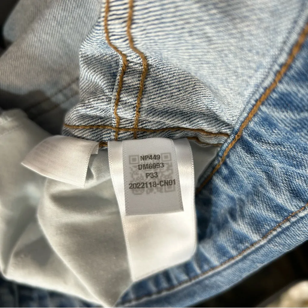 Madewell The Perfect Vintage Wide Leg Crop Jean Pickford Wash Foldover Waist 33P - Image 12