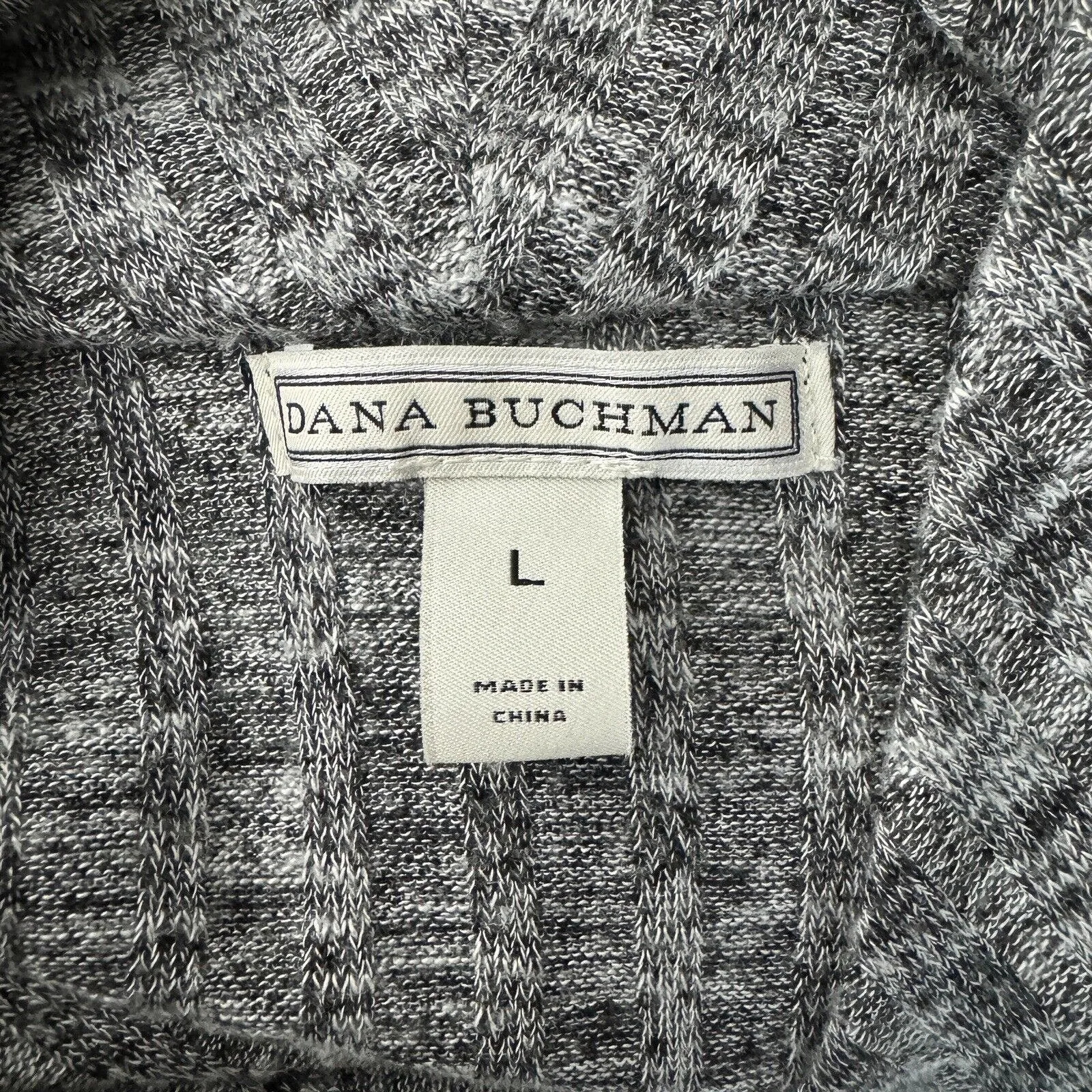 Dana Buchman Sweater Women Large Gray White Marled Cardigan‎ Lagenlook Neutral - Image 7