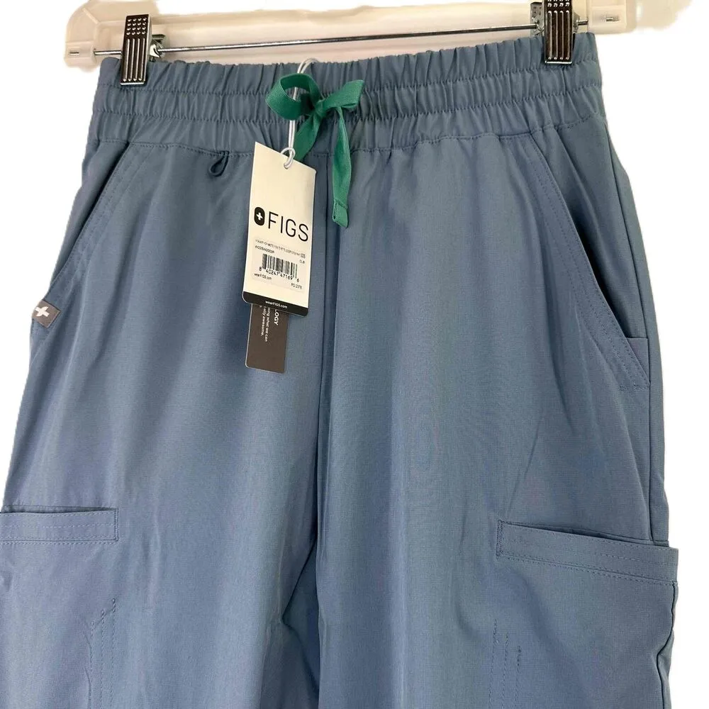 FIGS Blue Saumer High Waisted Drawstring Scrub Pants Size XX-Small - Image 4