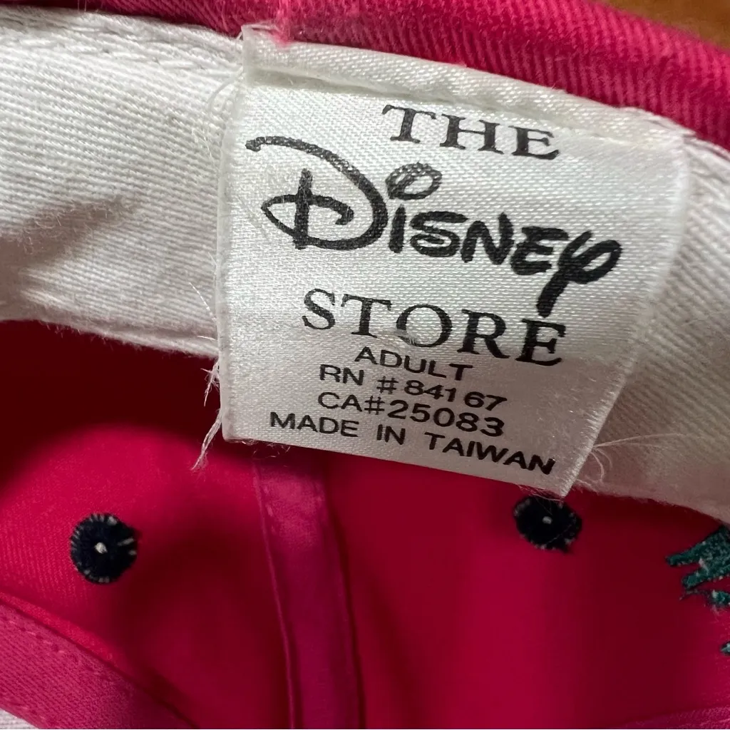 Vintage Disney Mickey Mouse Big M embroidered Adjustable Pink Blue baseball hat - Image 6