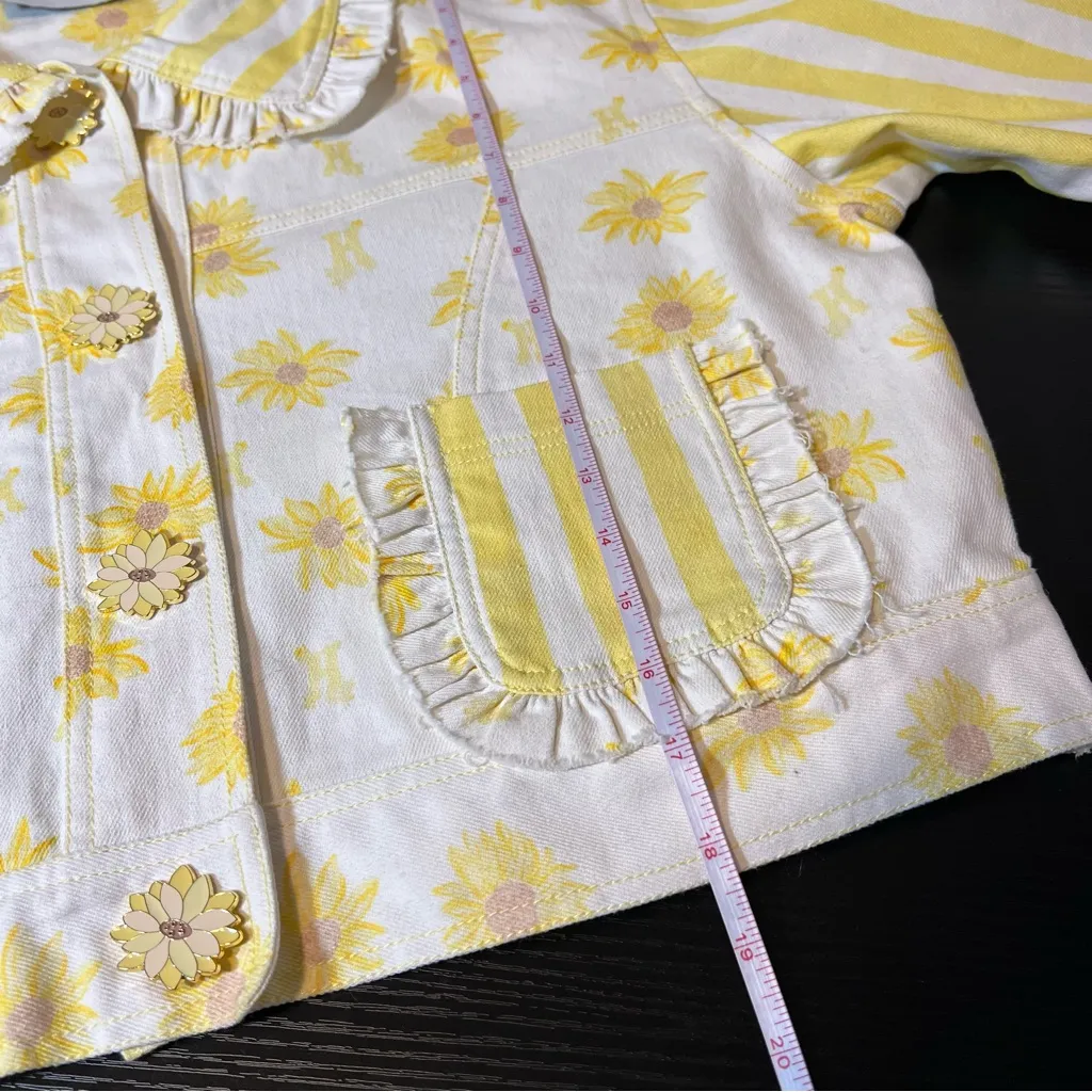 Helmstedt Women’s Yellow Ebi Sunflower Denim Jacket Small - Image 15