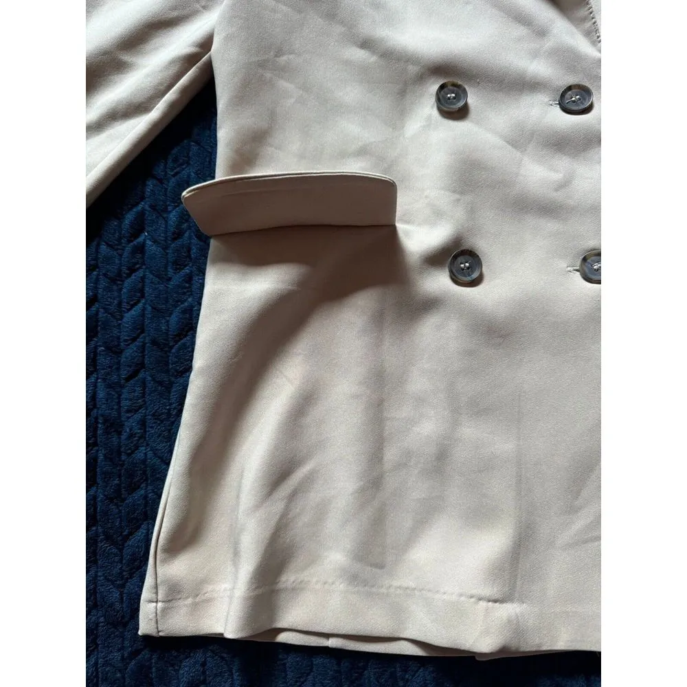 Love Tree Women's‎ Stretch Trench Style Jacket Unlined Lightweight Size Medium - Image 6