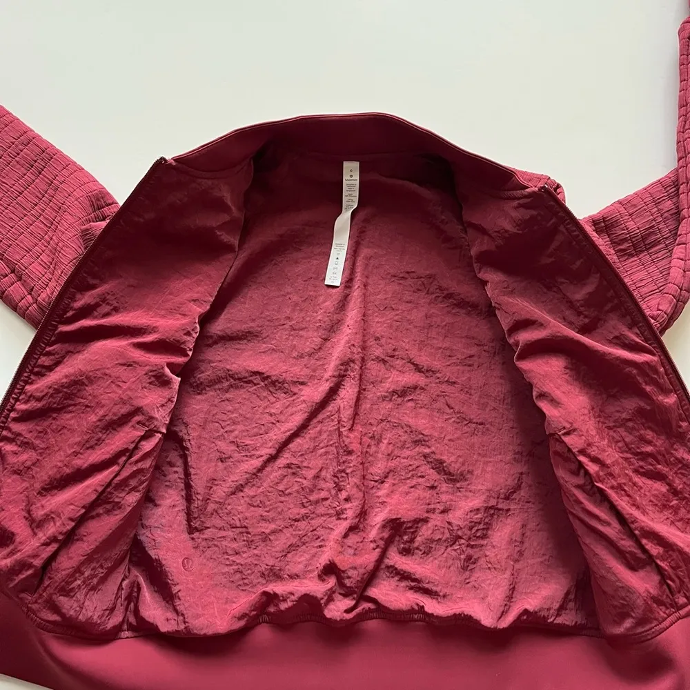 lululemon athletica Serene Travels Bomber Jacket in Chianti -Size 6 - Image 8