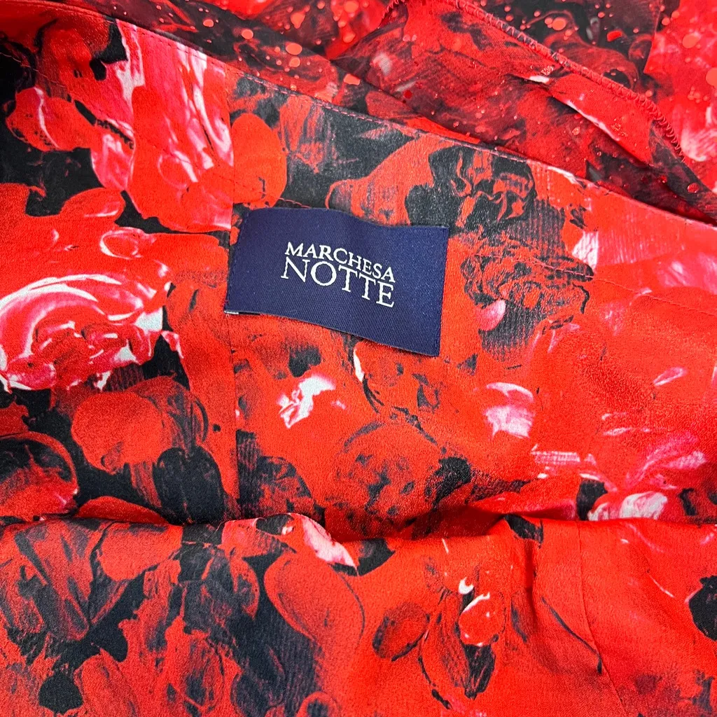 Marchesa Notte Red Floral One - Image 9