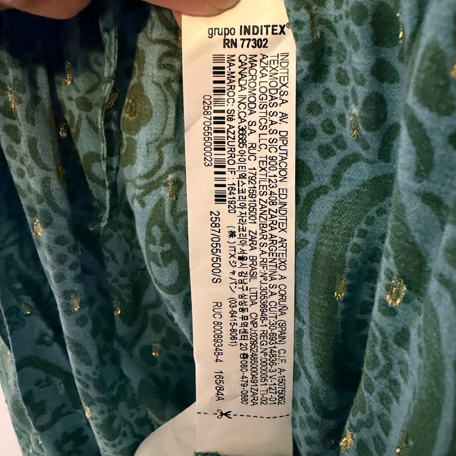 Zara Metallic Thread Dotted Mini Dress - Image 9