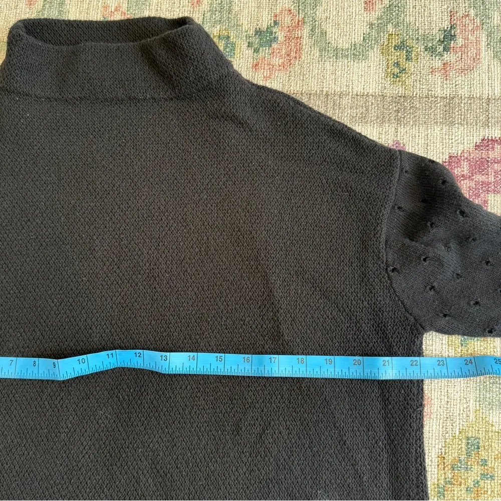 Anthropologie Moth Eyelet Sweater Black - Image 6