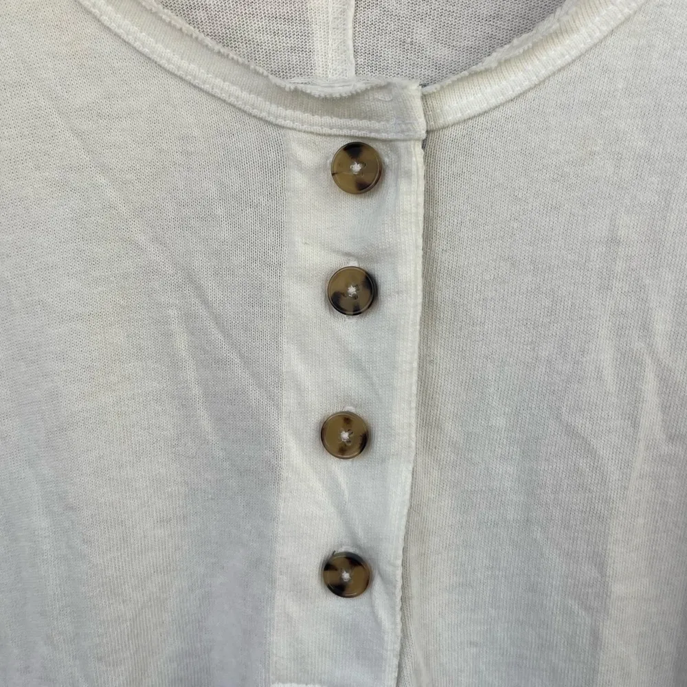 Urban Outfitters Oversized Margo Mixed Henley T-Shirt Dress Size Large White - Image 3