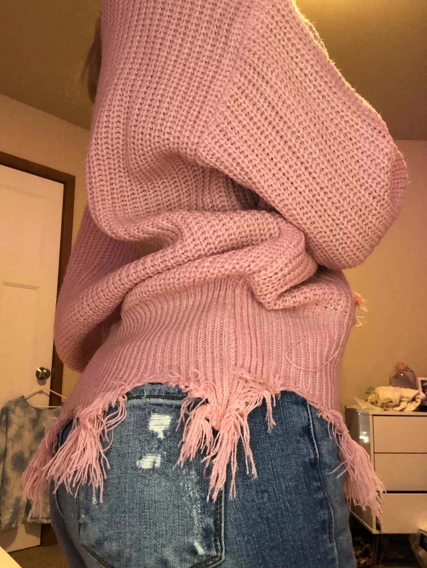 fringe sweater Pink - Image 4