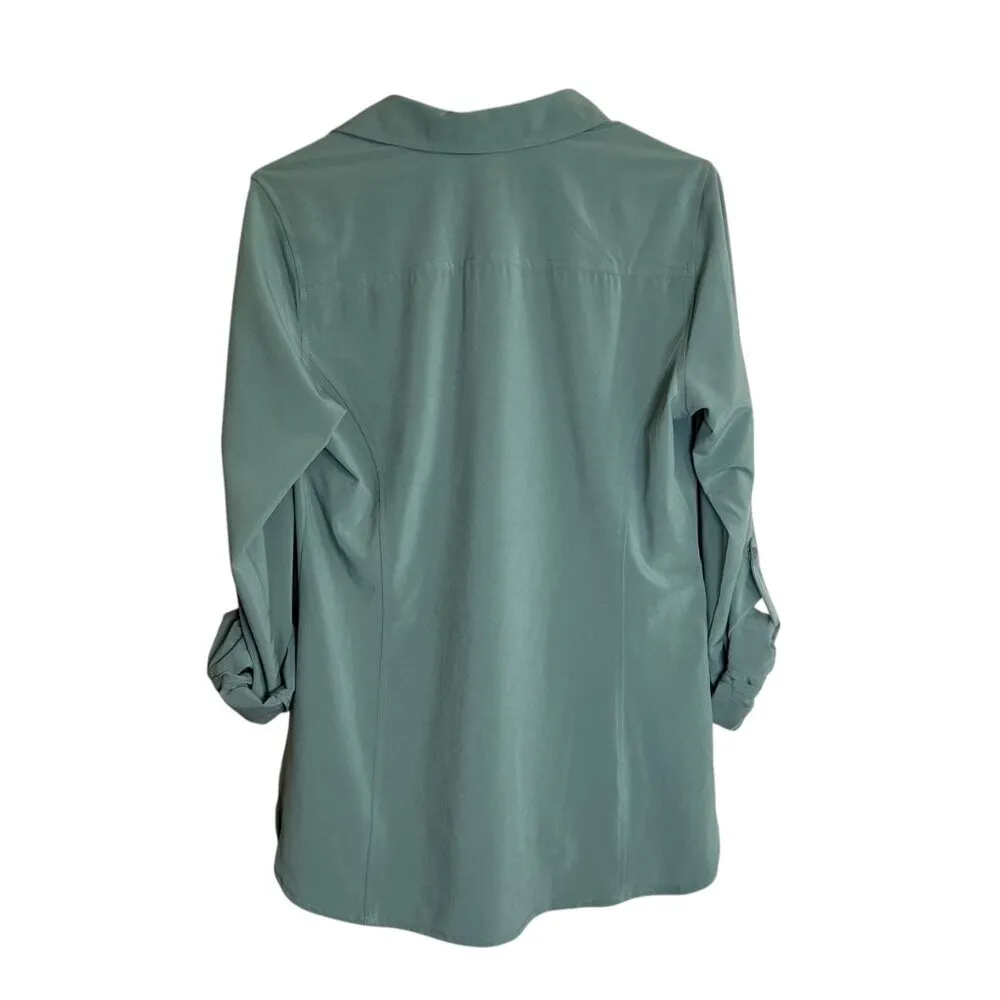 ORVIS Women’s Everyday Button-Down Shirt Lightweight Roll Tab Long Sleeve Size S - Image 4