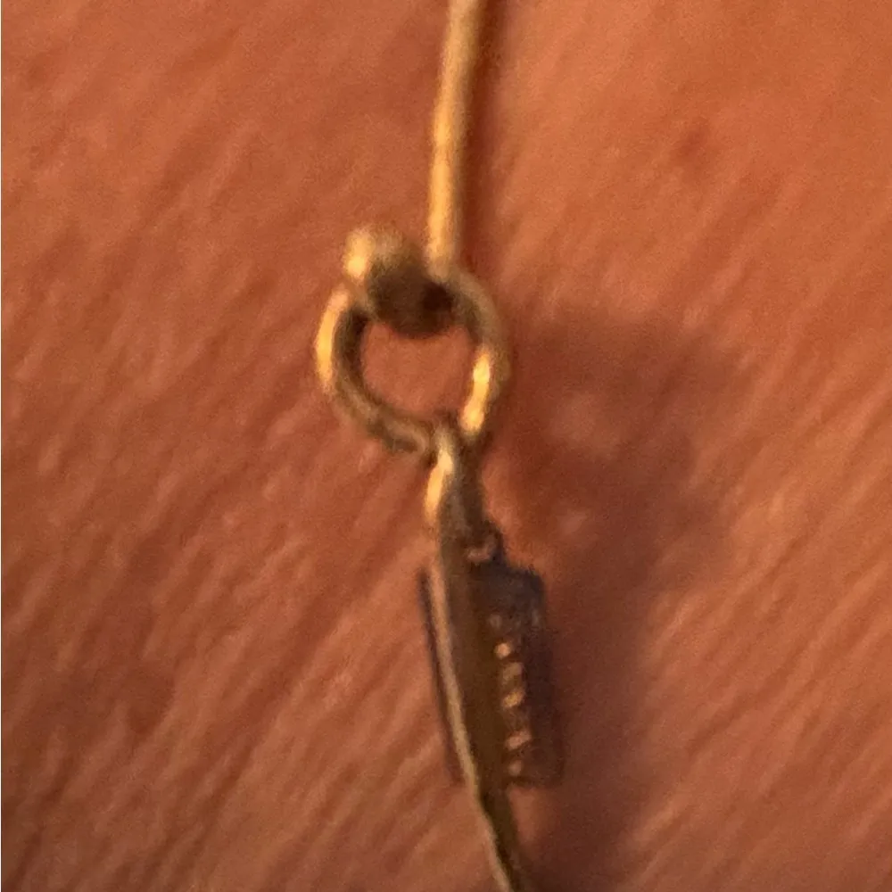 Boutique Gold bracelet with aqua blue stone - Image 3