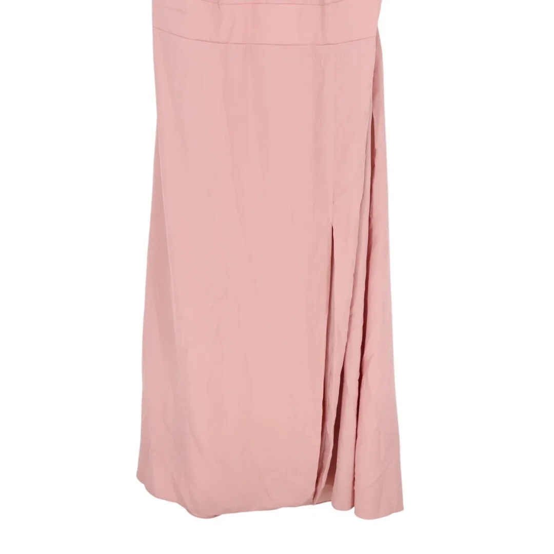 AFTER SIX Style 6857 Blush Pink V Neck Sleeveless Formal Gown Dress 28W - Image 4