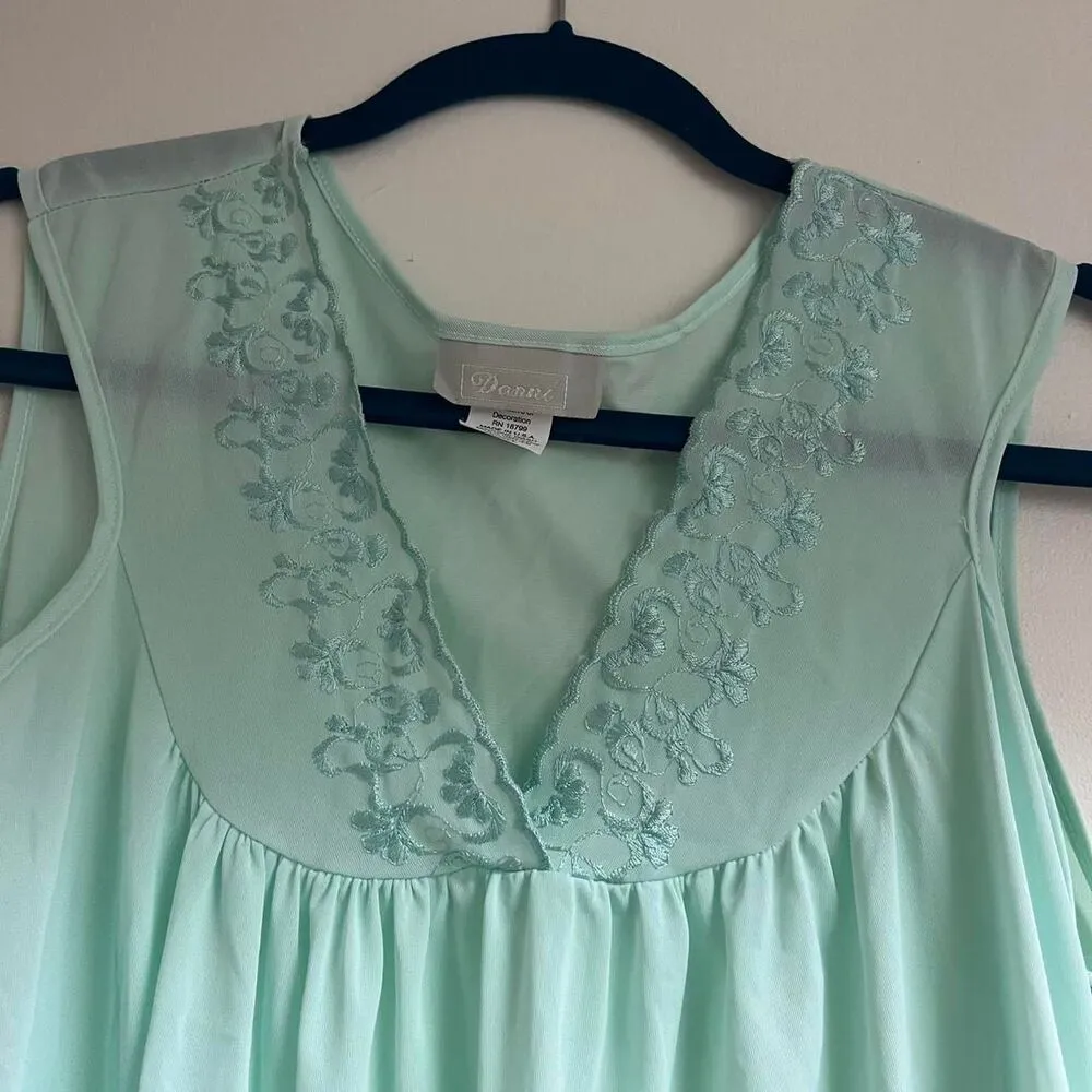 vintage y2k 2000s turquoise nightgown lingerie size small NEW with tags - Image 5