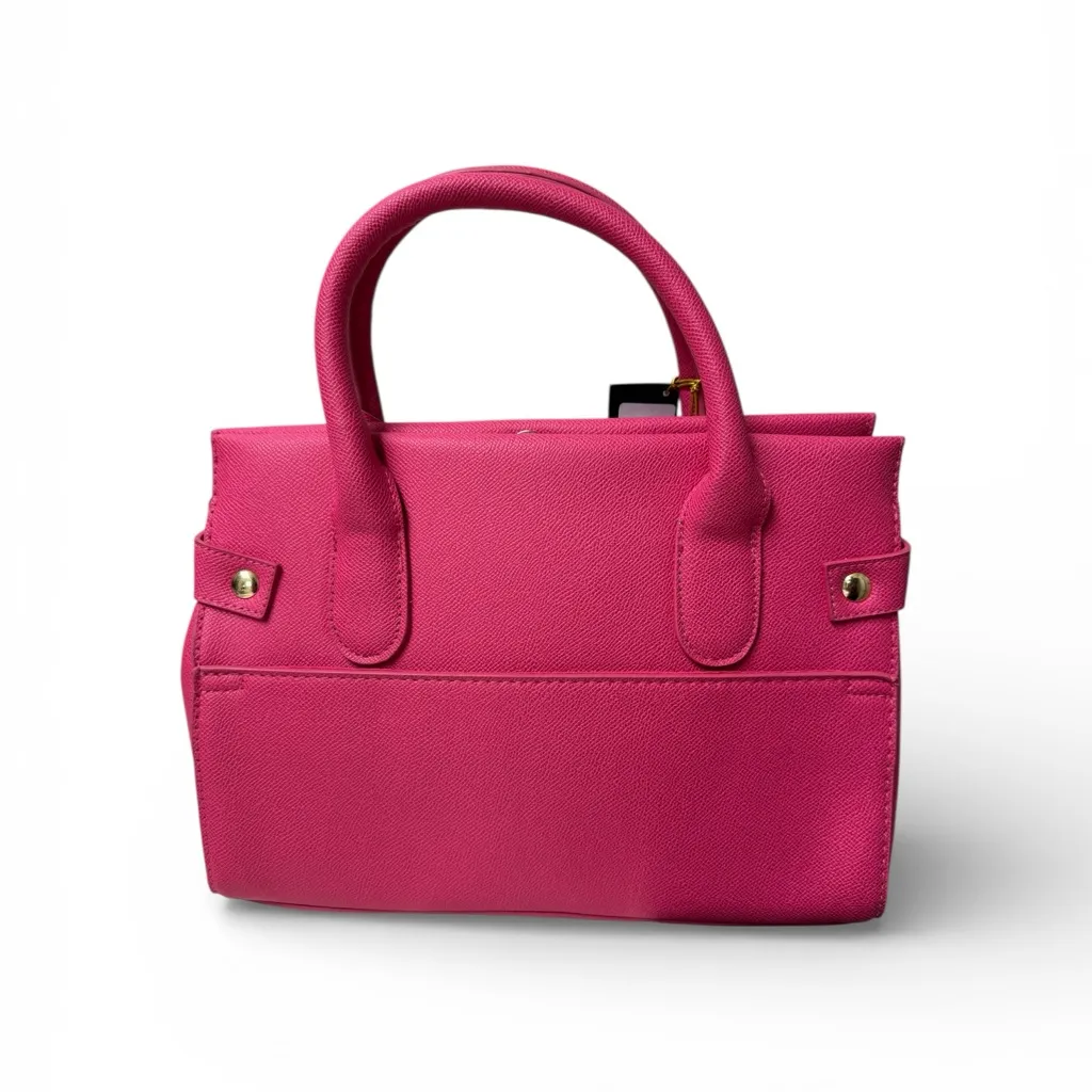 Bebe Hot Pink Satchel with Gold Details - Image 2