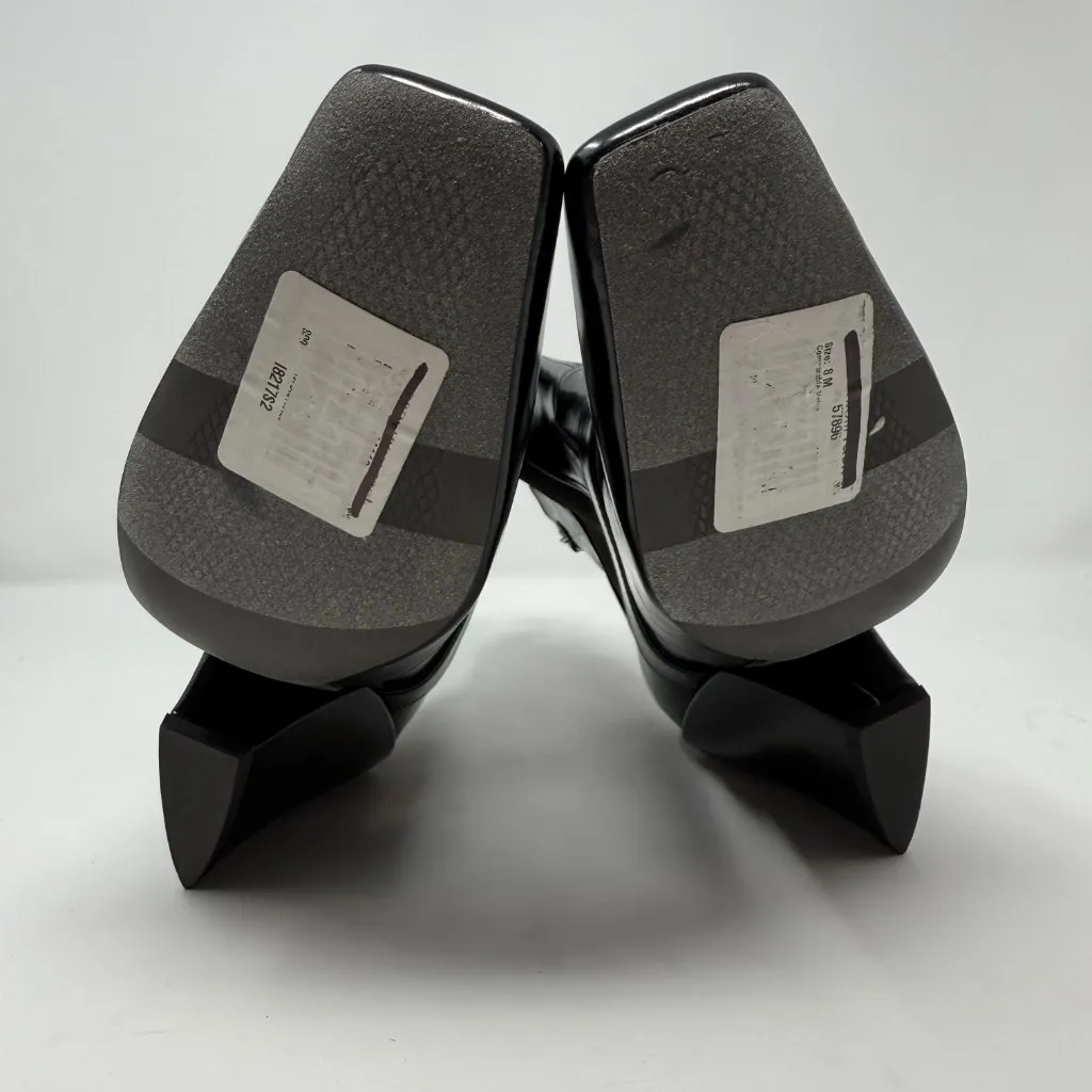 Sam Edelman Suzette Chelsea Boot Patent Leather Women 8 Black Heeled Buckle NWOB - Image 12