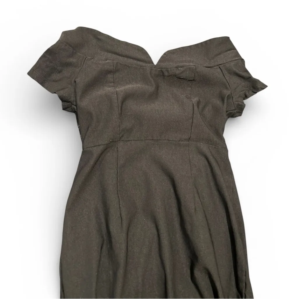 Lulus Off-the-Shoulder Bodycon Mini Dress Black Size Medium - Image 3