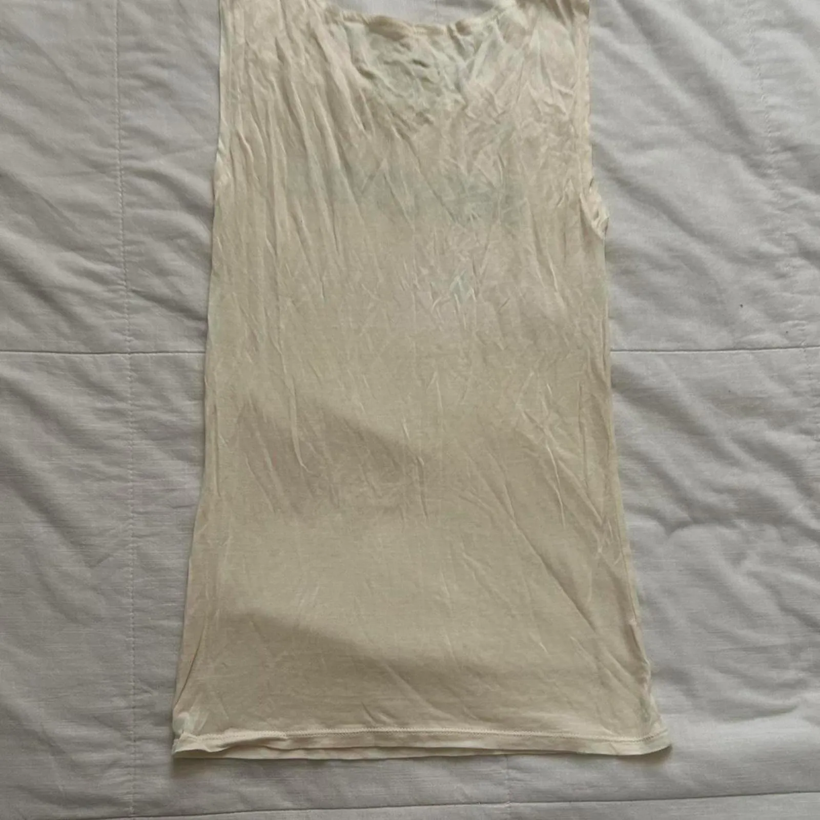 Cream and silver rhinestone Ecko Red tank top White - Image 5