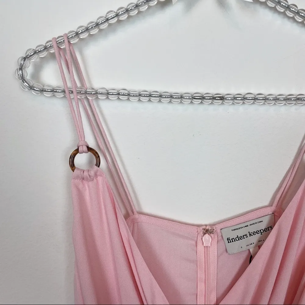 Finders Keepers Drape Mini Dress Blush - Image 3