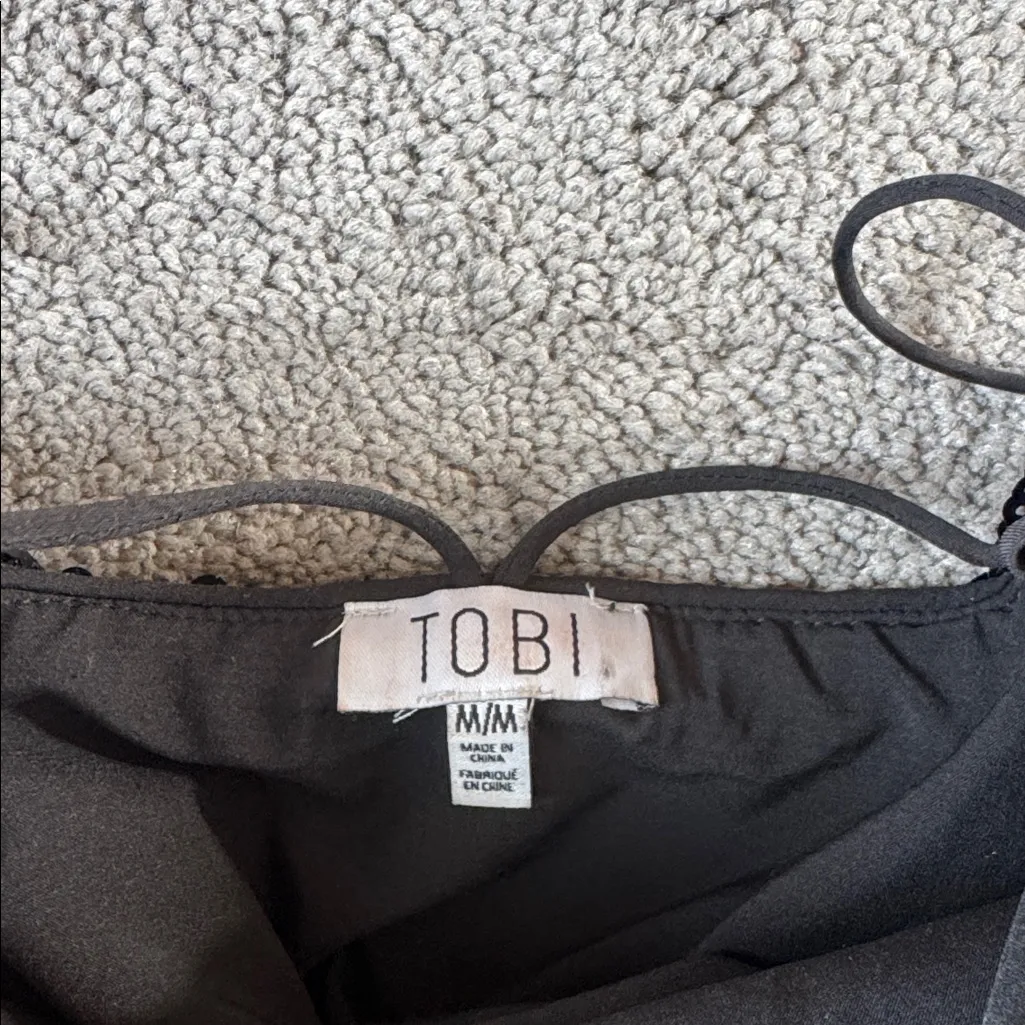 Tobi Black Mini Sequin Dress SIZE M - Image 4