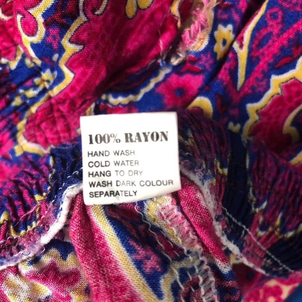 Siriparn Pants Womens XS Arty Lightweight Relaxed Boho Festival Fairy Whimsical Pink - Image 10