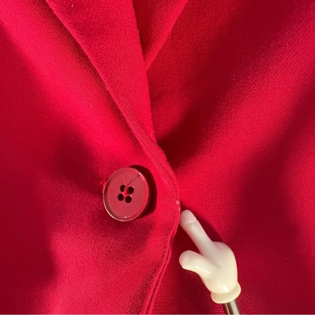 White House Black Market Dark Fuchsia Blazer Womens 00 Barbie Office Siren - Image 9